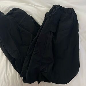 Bershka Black Parachute Pants